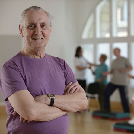 Older person at vitality class