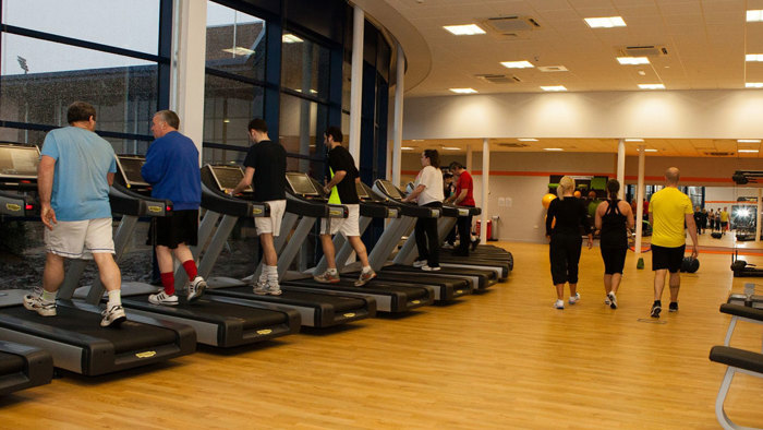 Treadmills in gym area of Glasgow Club Scotstoun 