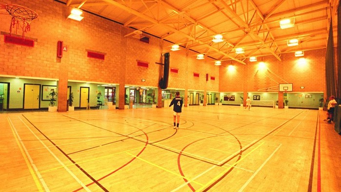 Sport hall and courts inside Glasgow Club Castlemilk 