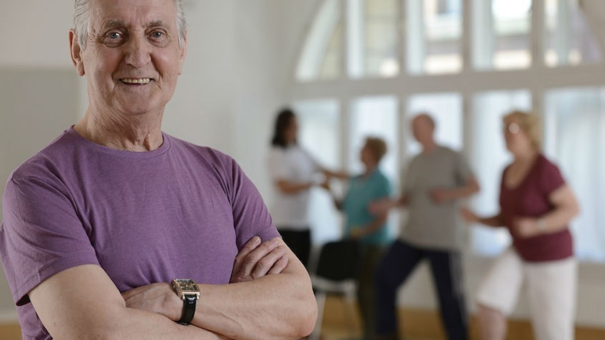 Older person at vitality class