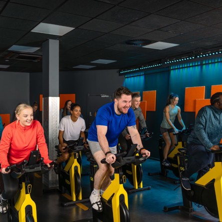 A Glasgow Club G-Cycle Class taking place