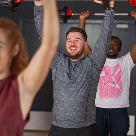 Glasgow Club members taking part in Body Pump class