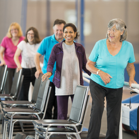 Vitality Strength and Balance Circuit class taking place