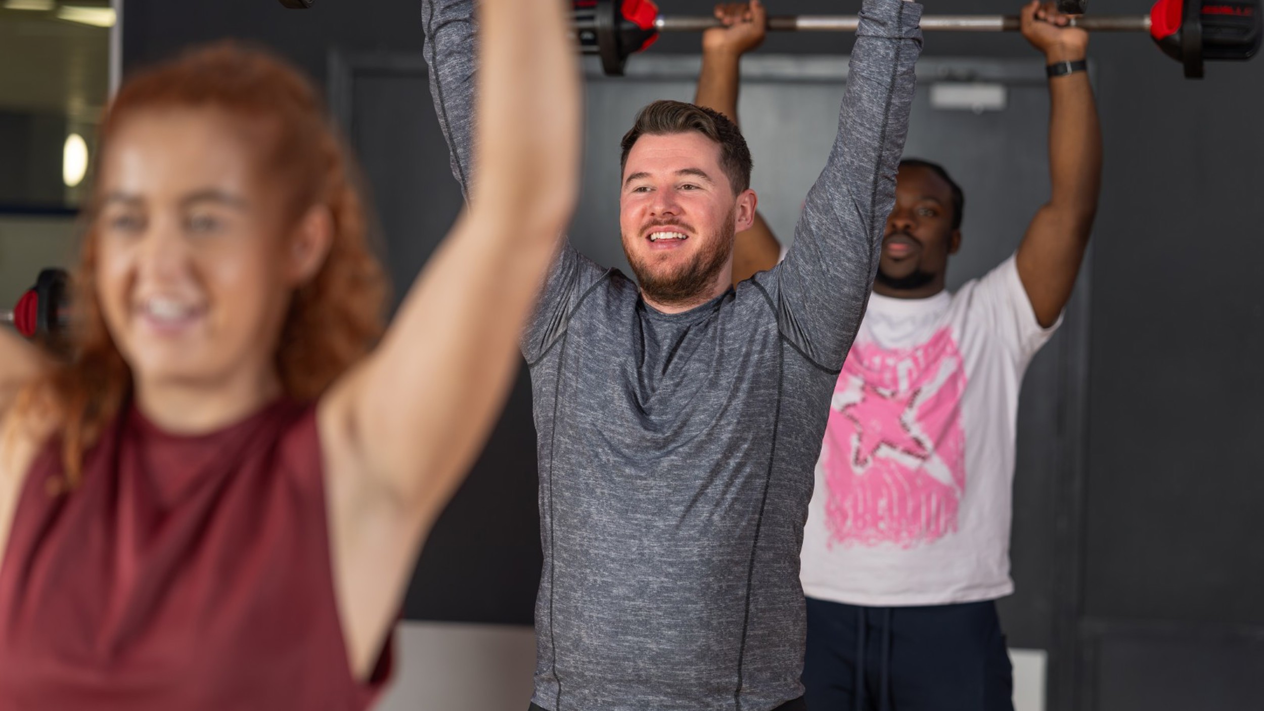 A group of Glasgow Club members take part in a Body Pump class